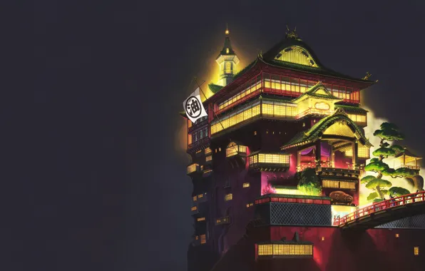 Minimalism, Night, Palace, Castle, Light, Style, Asia, Architecture
