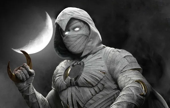Moon, White, Oscar Isaac, Moon knight, Marvel cinematic universe