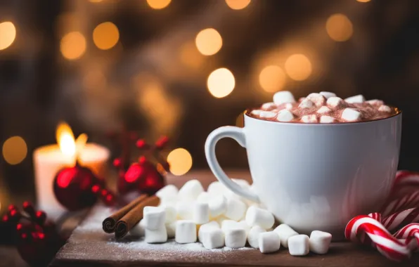 Christmas, candy, mug, Cup, sweets, New year, drink, dessert