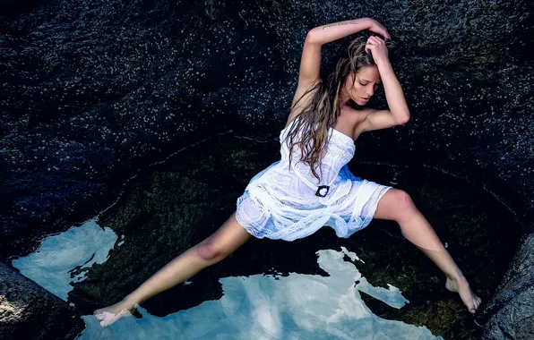 Girl, pose, background