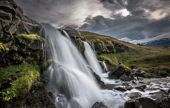 Picture waterfall, Iceland, Iceland