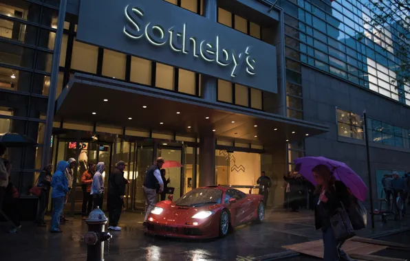 Car, supercar, rain, cars, Mclaren, store