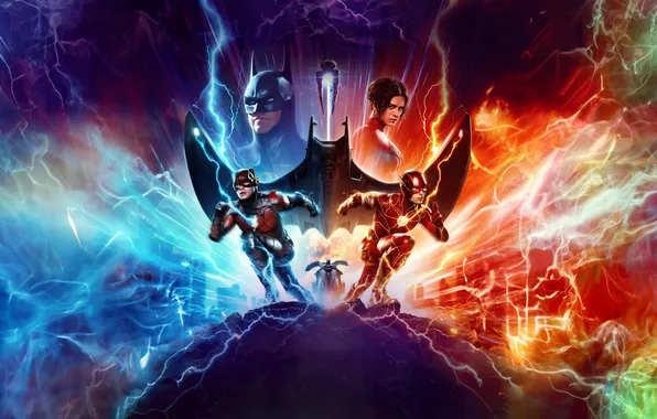 Background, poster, Batman, comic, Supergirl, Bruce Wayne, Trinity, DC comics