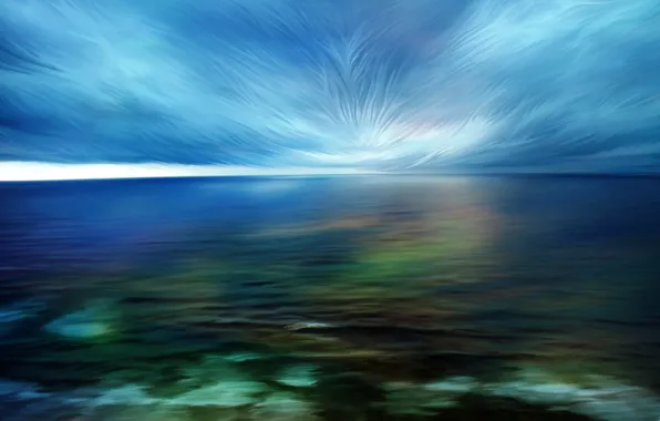 Picture water, Figure, horizon