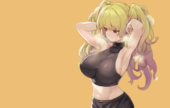 Girl, hot, sexy, Anime, muscles, fir, steamy