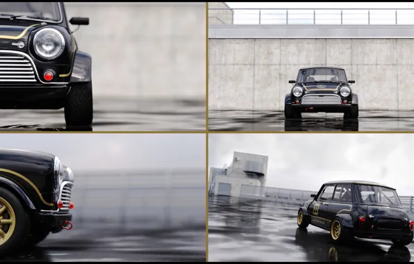 Mini, Machine, Collage, Mini Cooper, Art, Four, Andreas Ezelius, John Player Special Mini Concept