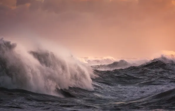 Sea, wave, storm, North sea