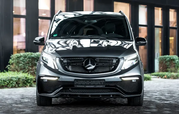 Mercedes-Benz, Light, Mercedes, Front, Grey, Manhart, V-Class, Sight