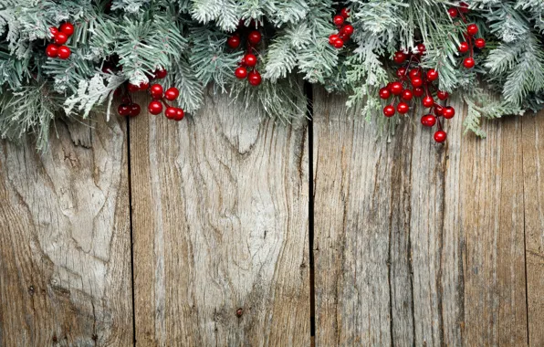 Picture decoration, branches, berries, tree, New Year, Christmas, Christmas, wood