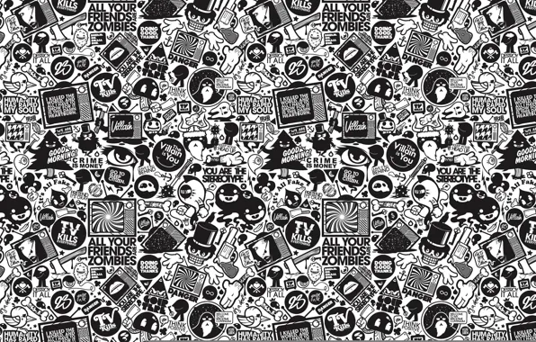 Figure, texture, black and white