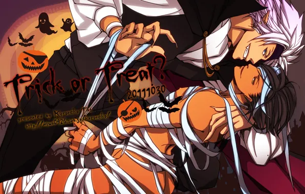 Guys, Halloween, bandages, Sengoku Basara, The Era Of Unrest