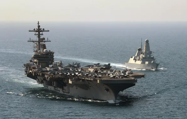 Picture sea, weapons, USS George HW Bush