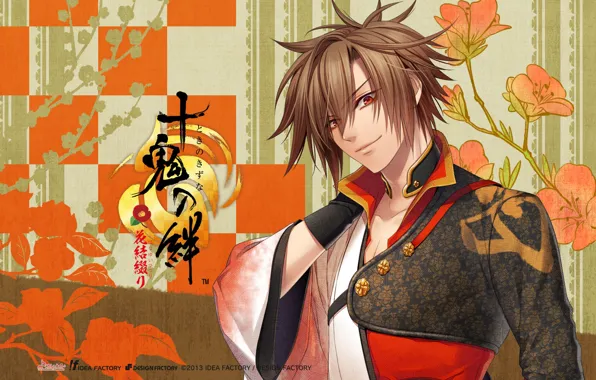 Picture pattern, costume, characters, guy, art, visual novel, miko, toki no kizuna