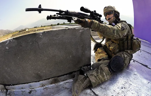 Weapons, background, soldiers