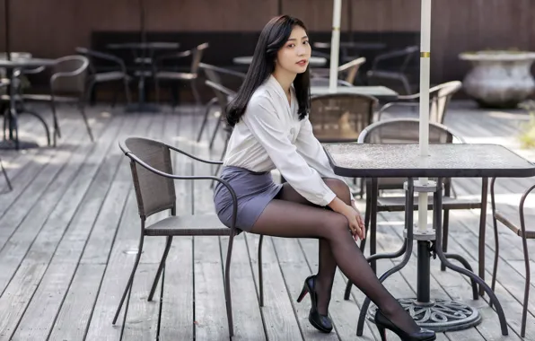 Picture girl, background, Asian