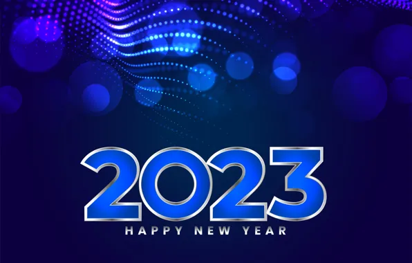 Point, figures, New year, mugs, blue background, date, bokeh, purple background