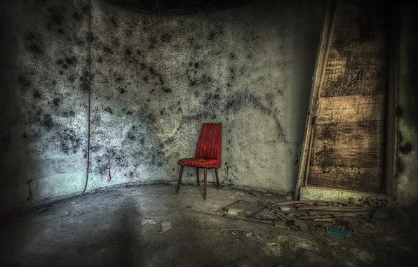 Picture room, the door, chair