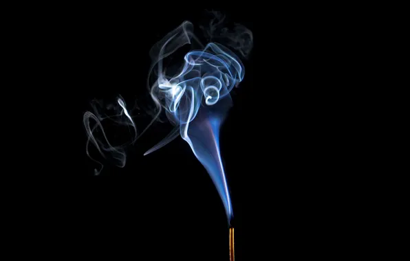 Background, smoke, match
