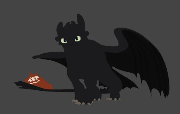 Toothless, Toothless, Minimalism, How to Train Your Dragon