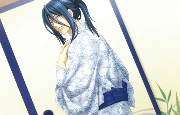 Room, hairstyle, guy, Japanese clothing, hiiro no kakera, crimson shards, suguru ohms, half a turn