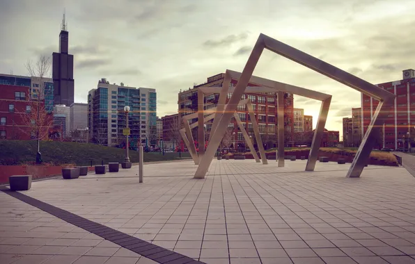 The city, building, home, area