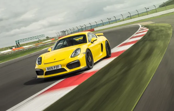 Picture yellow, Porsche, Cayman, Porsche, GT4, Caiman