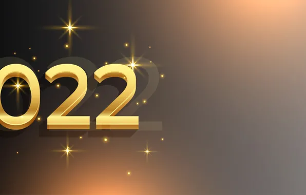 Picture background, Christmas, figures, New year, gold, 2022