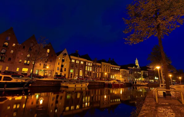 Night, Netherlands, night, Nederland, Groningen, Groningen