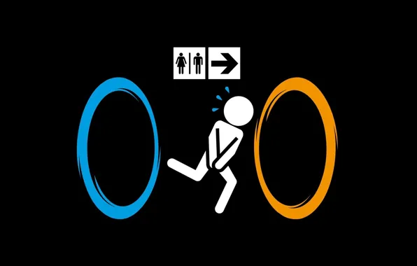 Humor, the portal, toilet, Portal 2