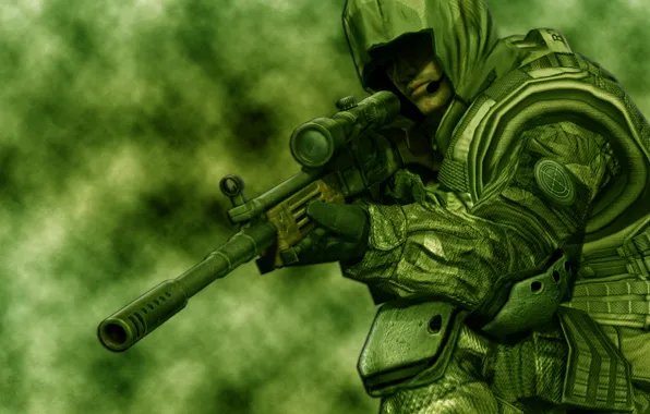 Green, weapons, soldiers, sniper, sight