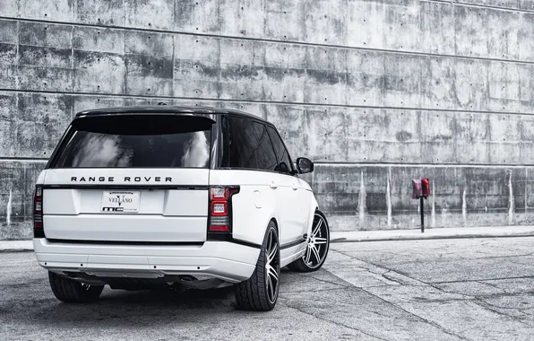 Picture white, wall, white, land rover, range rover, back, range Rover, land Rover