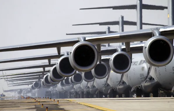 Wings, Parking, engines, C-17 Globemaster, C-17