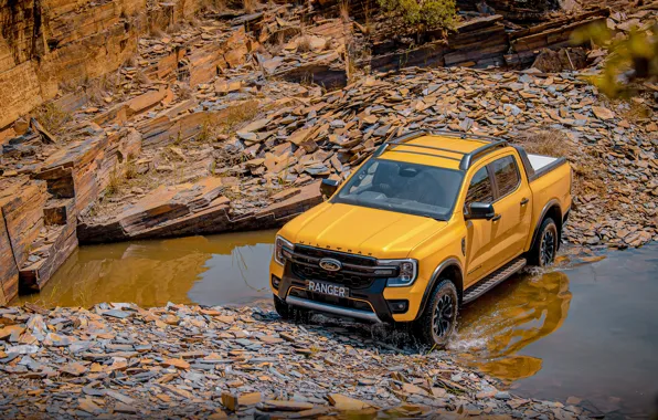 Ford, water, rocks, Ranger, Ford Ranger Wildtrak X