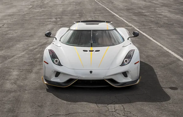 Roadster, White, Koenigsegg, front view, White, the front, Hypercar, Hypercar