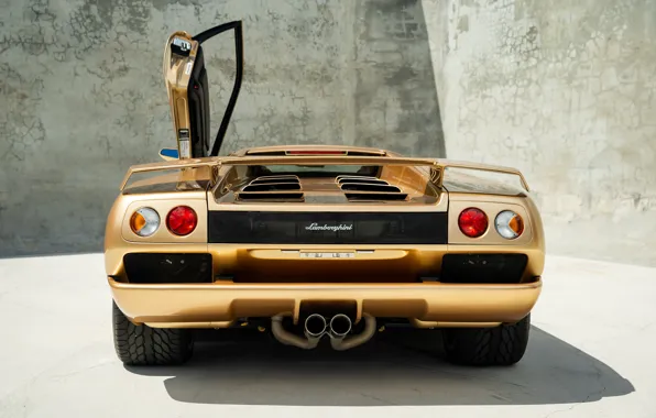 Lamborghini, supercar, lambo, Diablo, rear view, Lamborghini Diablo VT 6.0 SE