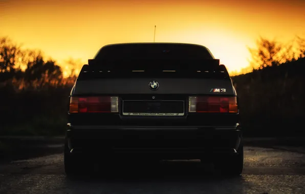 Sunset, The sun, Auto, Black, BMW, Machine, Boomer, Logo