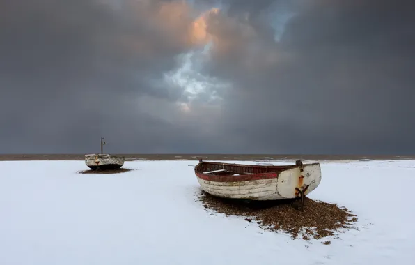 Picture sea, shore, boat
