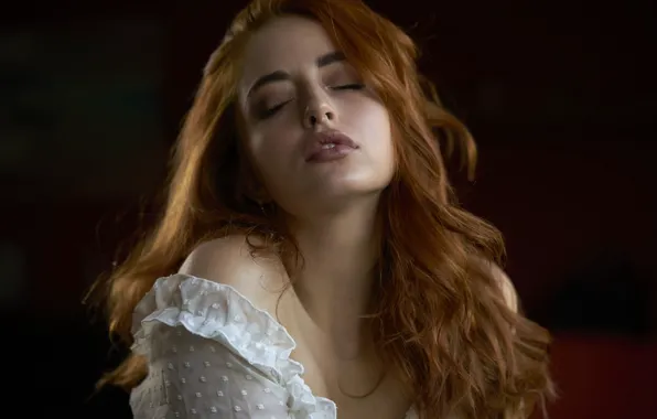 Girl, portrait, redhead, Susi