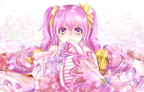 Look, girl, Hatsune Miku, Vocaloid, Vocaloid, Hatsune Miku, pink hair
