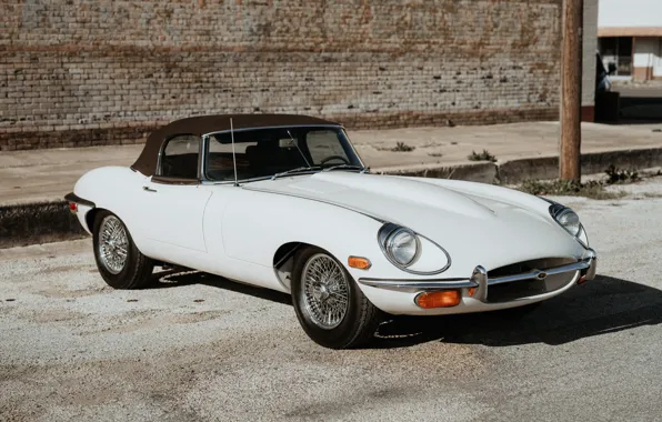 Jaguar, 1969, white, E-Type, Jaguar E-Type, iconic