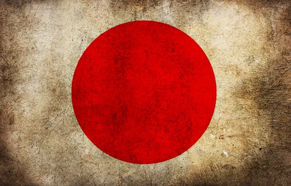 Japan, flag, dirt