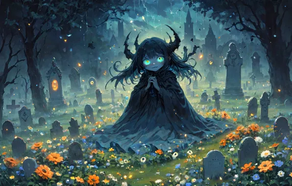 Picture being, cemetery, burning eyes, Horny, Sawan, fog in the forest, manstick, tombstones