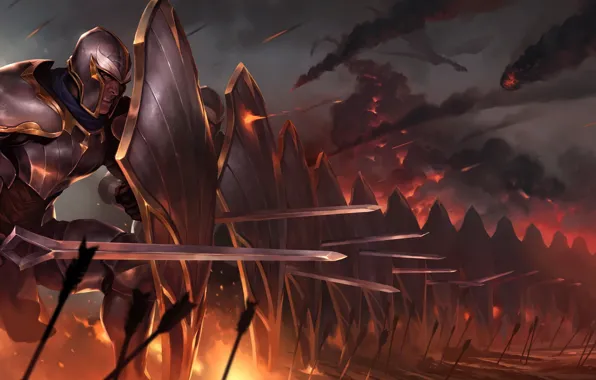 War, shields, army, Legends of Runeterra
