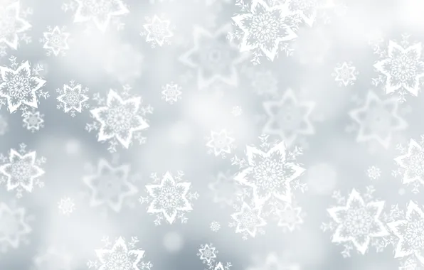 Winter, snowflakes, pattern