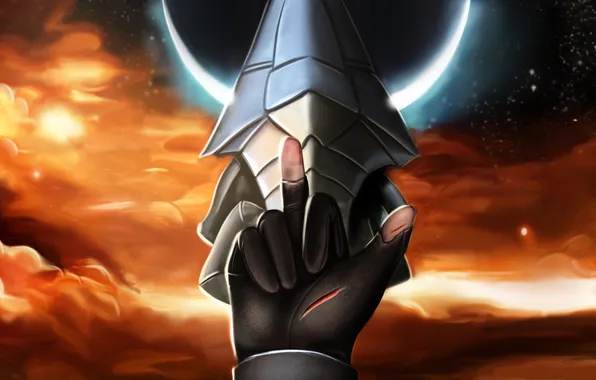 The sky, hand, mass effect, reaper