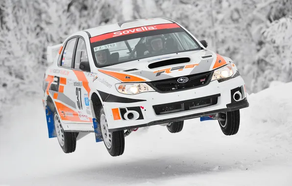 Winter, Auto, White, Subaru, Impreza, Snow, wrx, WRC