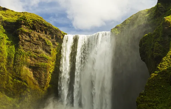 Picture the sky, nature, waterfall