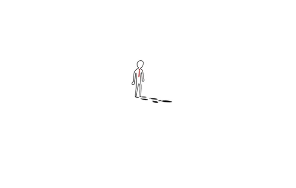 White, traces, red, the way, destiny, black, people, minimalism