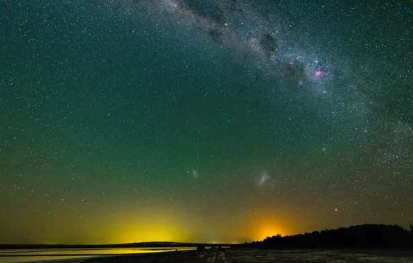 Picture space, stars, panorama, the milky way