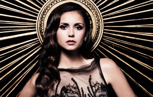 Picture look, background, portrait, makeup, actress, brunette, hairstyle, beauty